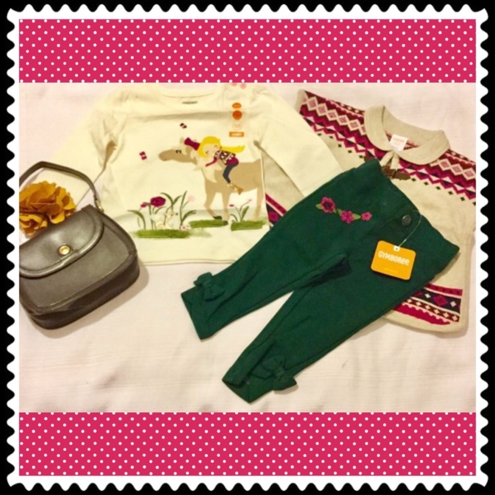 GYMBOREE floral cowgirl 3 piece set toddler 12-18…